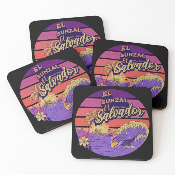 Item preview, EL Sunzal Beach, El Salvador- Retro Sunset Style designed and sold by PatriciaReyes.