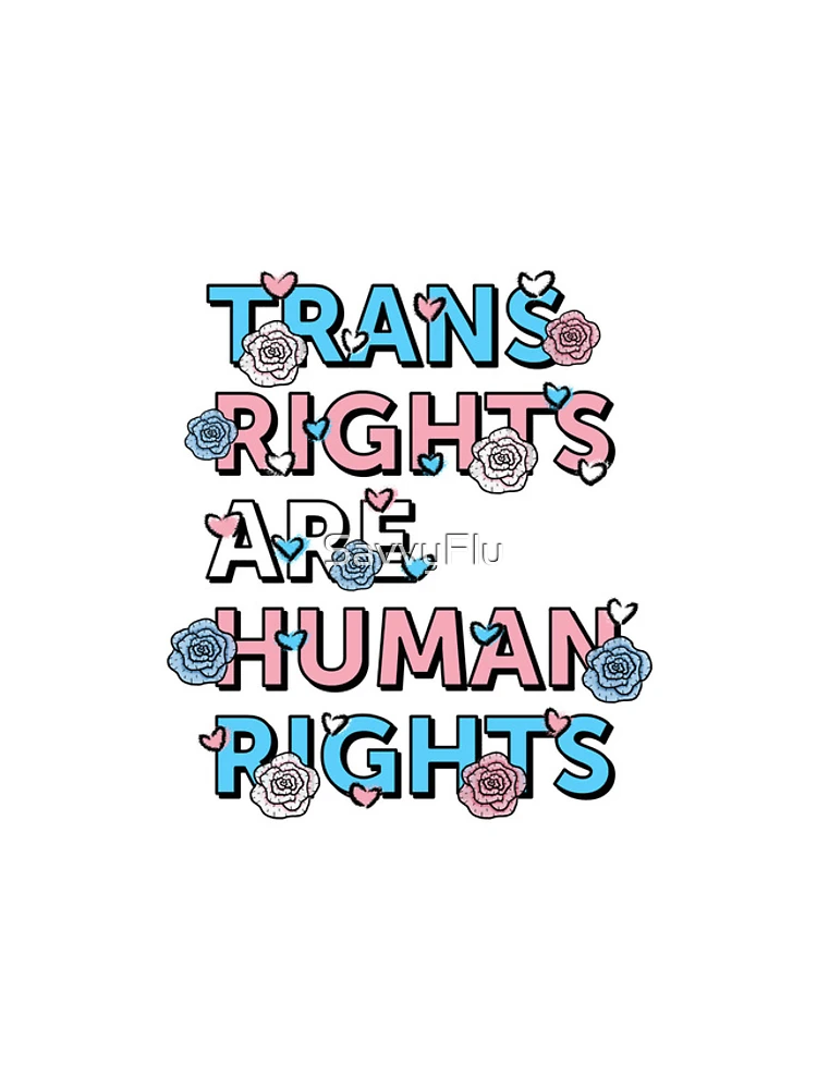 Thumbnail 4 of 4, iPhone Case, Trans Rights are Human Rights designed and sold by SavannahLilyDesigns.