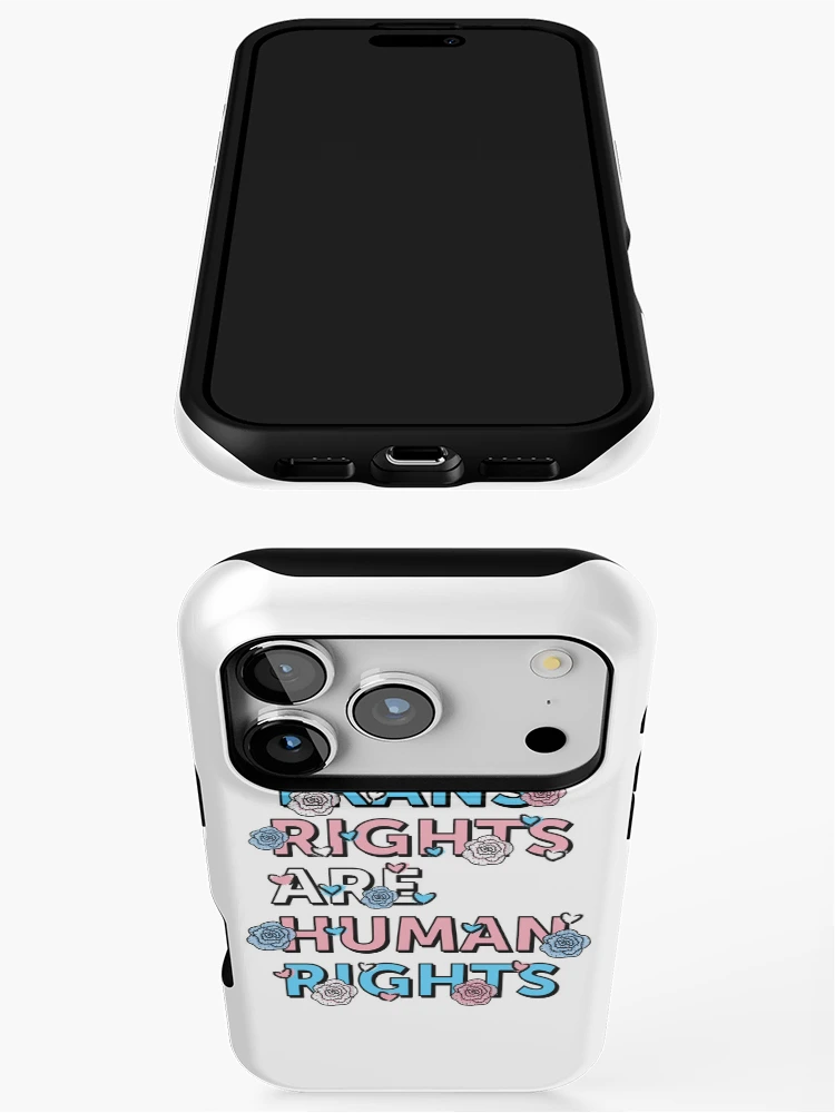 Thumbnail 3 of 4, iPhone Case, Trans Rights are Human Rights designed and sold by SavannahLilyDesigns.