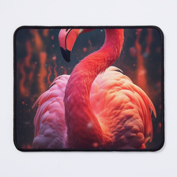 Artikelvorschau, Portrait of a flamingo on a colorful background. Emotive portrait entworfen und verkauft von anytka.