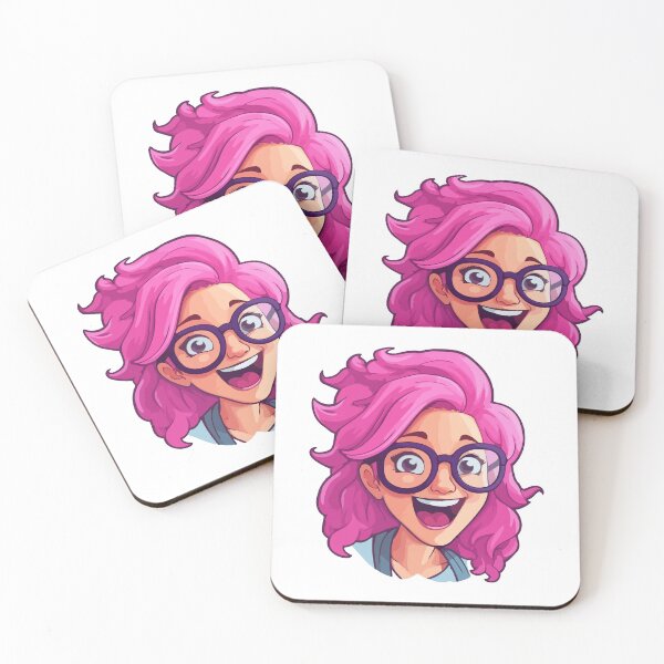 Item preview, Nerd Girl Face Emoji: Tech-Savvy Chic designed and sold by Artwyz.