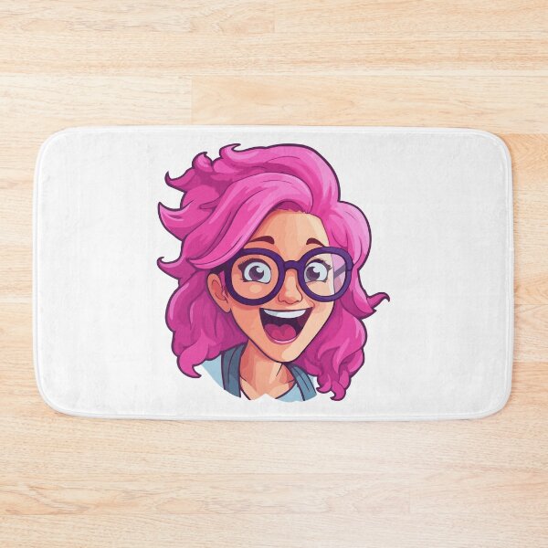 Item preview, Nerd Girl Face Emoji: Tech-Savvy Chic designed and sold by Artwyz.
