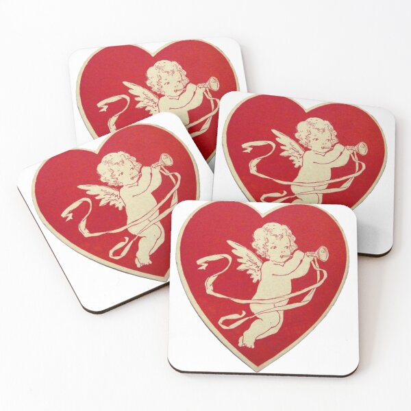 Item preview, red heart coquette cupid valentine designed and sold by laruya.