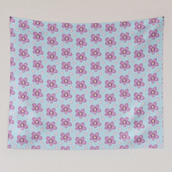 Item preview, Pink and Blue Flower Pattern designed and sold by EmyBeeDesigns.