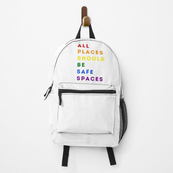 Item preview, ALL PLACES SHOULD BE SAFE SPACES | LGBTQIA SAFE SPACES | PRIDE RAINBOW ALLY QUOTE designed and sold by Festive Feminist.