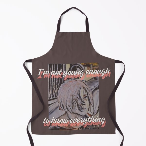 Item preview, Quote Oscar Wilde NOT YOUNG ENOUGH TO KNOW EVERYTHING, portrait photo design designed and sold by kikidu21.