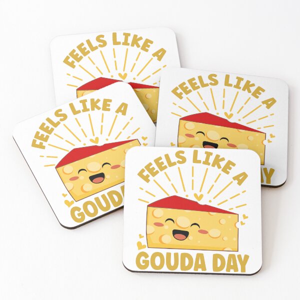 Item preview, Feels Like a Gouda Day| Cute and Funny Positive Gouda Cheese designed and sold by PearlMoonGrapes.