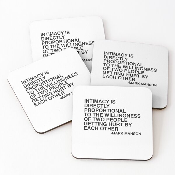 Item preview, Intimacy Is Directly Proportional To The Willingness Mark Manson Quote  designed and sold by AritraSur.