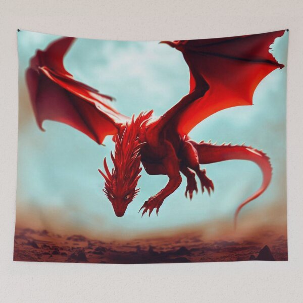 Item preview, abstraction legend fable red dragon designed and sold by JaroDesign2023.