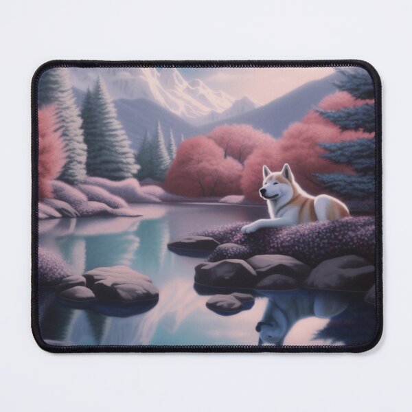 Item preview, Serene Canine Reflections: Colorful Fantasy Realism designed and sold by SynthPrint.