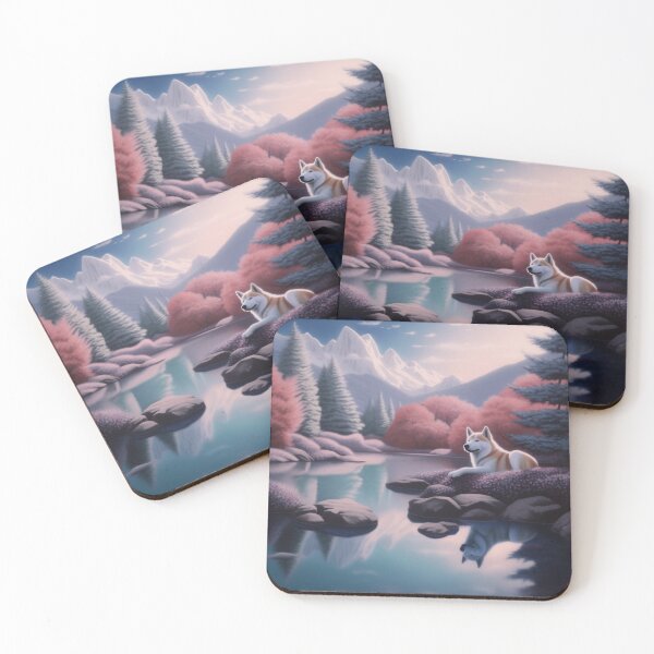 Item preview, Serene Canine Reflections: Colorful Fantasy Realism designed and sold by SynthPrint.