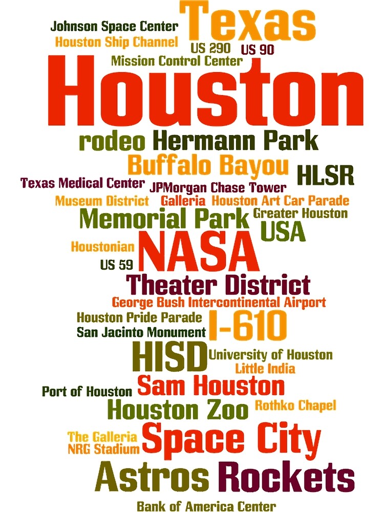 Space City Houston Art Board Print for Sale by Gcast