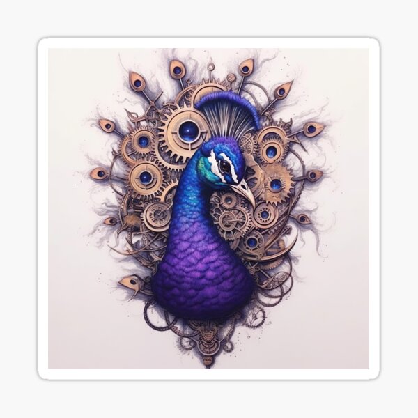 Artikel-Vorschau von Steampunk Lila Pfau, designt und verkauft von Mummy-Fin.