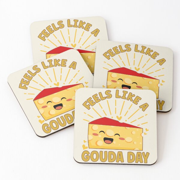 Item preview, Feels Like a Gouda Day| Cute and Funny Positive Gouda Cheese - Yellow designed and sold by PearlMoonGrapes.