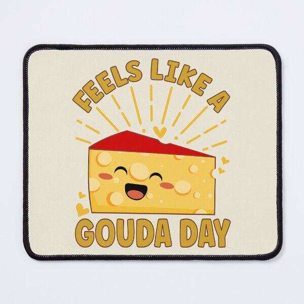 Item preview, Feels Like a Gouda Day| Cute and Funny Positive Gouda Cheese - Yellow designed and sold by PearlMoonGrapes.