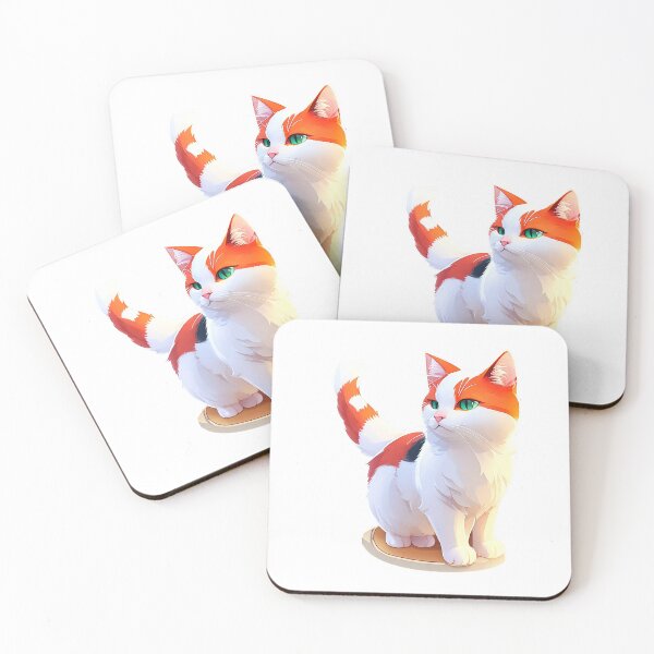 Item preview, Cute Cat Sticker of a Turkish Van Cat Clipart designed and sold by PrintfulClipart.
