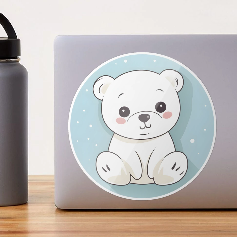 Cute Baby Polar Bear Sticker for Sale by Ayzenstickers