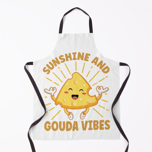 Item preview, Sunshine And Gouda Vibes| Cute and Funny Meditating Cheese designed and sold by PearlMoonGrapes.
