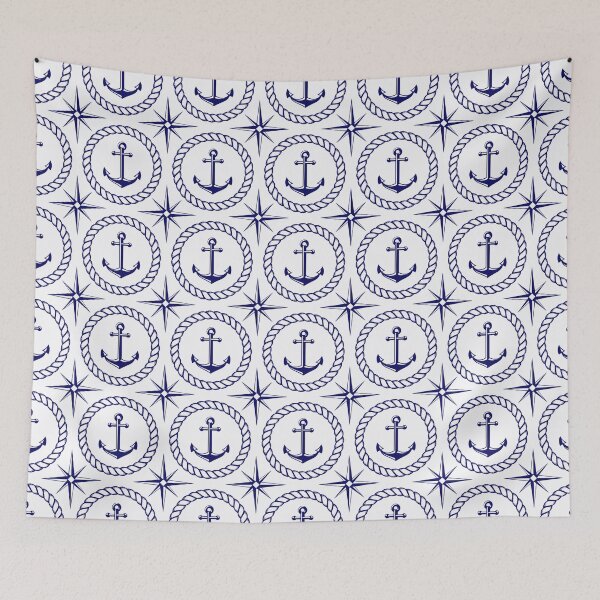 Item preview, Navy Nautical Pattern designed and sold by klephotography.