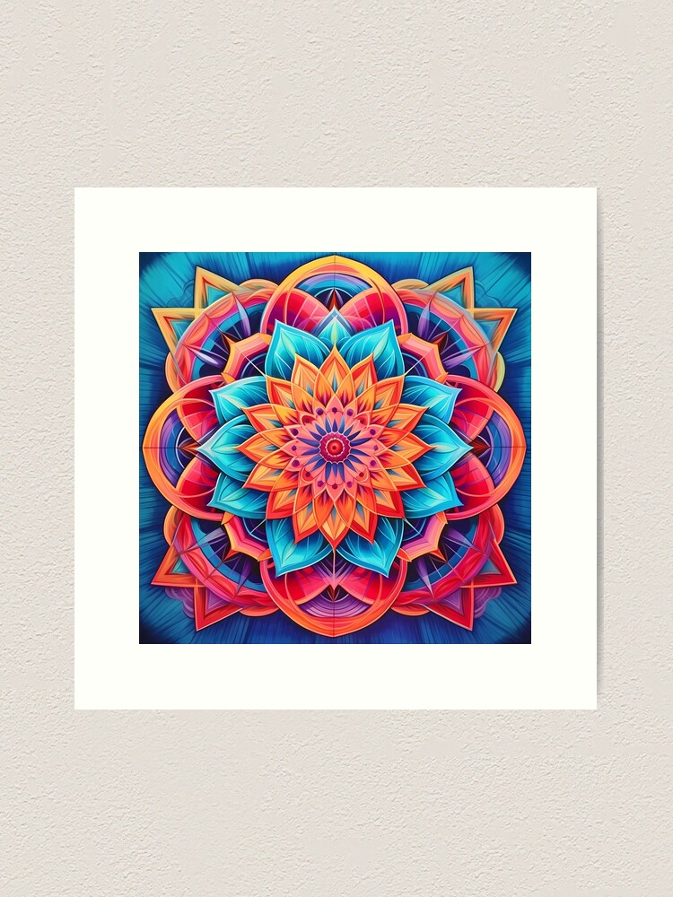 Colorful mandala wall online art