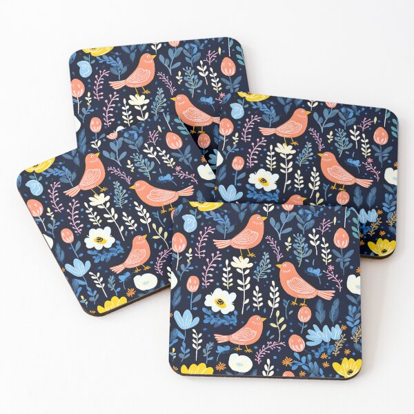 Item preview, BIRDS AND FLORAL SPRING AND SUMMER FLOWER PATTERN Midjourney AI Artwork designed and sold by davidjulie.