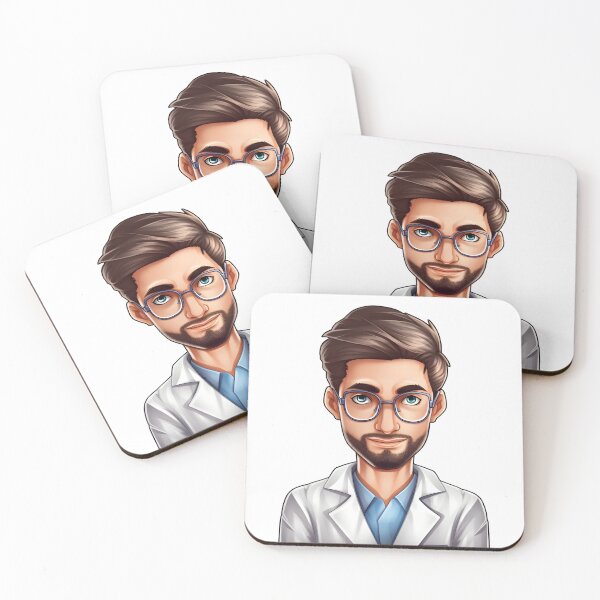 Item preview, Cartoon Style Portrait - Man Doctor/Scientist/Lab Worker designed and sold by Radibor78.