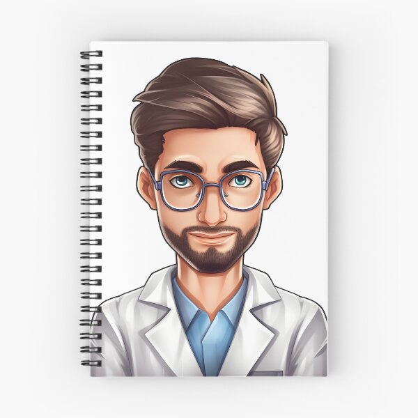 Item preview, Cartoon Style Portrait - Man Doctor/Scientist/Lab Worker designed and sold by Radibor78.