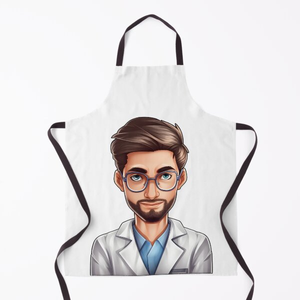 Item preview, Cartoon Style Portrait - Man Doctor/Scientist/Lab Worker designed and sold by Radibor78.