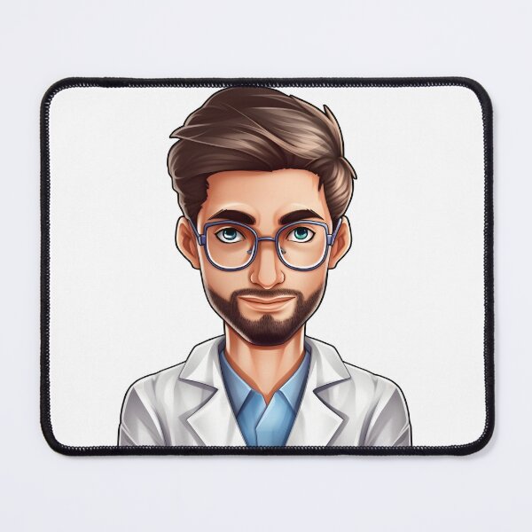 Item preview, Cartoon Style Portrait - Man Doctor/Scientist/Lab Worker designed and sold by Radibor78.