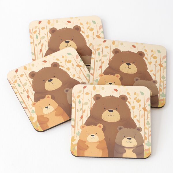 Item preview, Familial Warmth: A Playful Trio of Brown Bears designed and sold by PeToCreative.