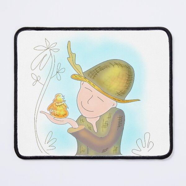 Item preview, the boy looks at the bird designed and sold by bonjourmadame4.