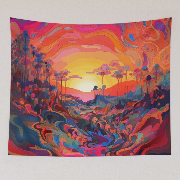 Item preview, Psychedelic Abstract Art Inspired By Nature: Surreal Nature designed and sold by OdysseyArtworks.
