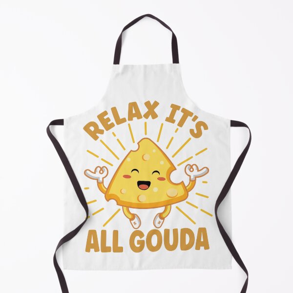 Item preview, Relax It's All Gouda| Cute and Funny Meditating Cheese designed and sold by PearlMoonGrapes.