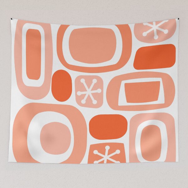 Artikelvorschau, Atomic Age Art Fieldstones Pfirsich entworfen und verkauft von thepixelgarden.