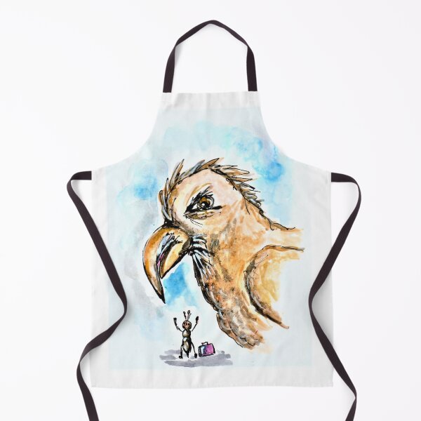 Item preview, Bird of prey and ant, watercolour, fine art designed and sold by janianna.