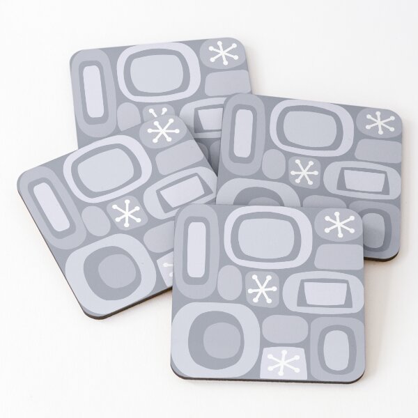 Aperçu de l'œuvre Atomic Age Art Fieldstones Gris ardoise créée et vendue par thepixelgarden.