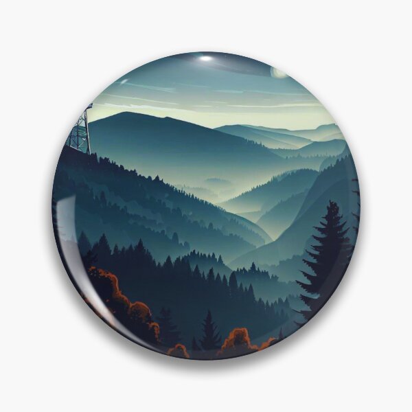 Item preview, Illustration forest, mountains and moon in the dark! designed and sold by Guigoune13.