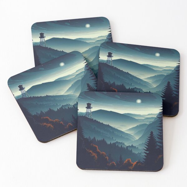 Item preview, Illustration forest, mountains and moon in the dark! designed and sold by Guigoune13.