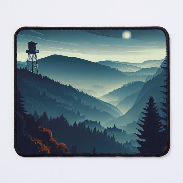 Item preview, Illustration forest, mountains and moon in the dark! designed and sold by Guigoune13.