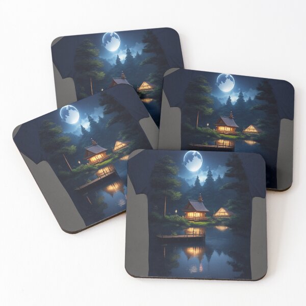 Item preview, A peaceful lake at night designed and sold by artwealllove.