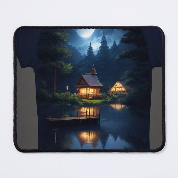 Item preview, A peaceful lake at night designed and sold by artwealllove.
