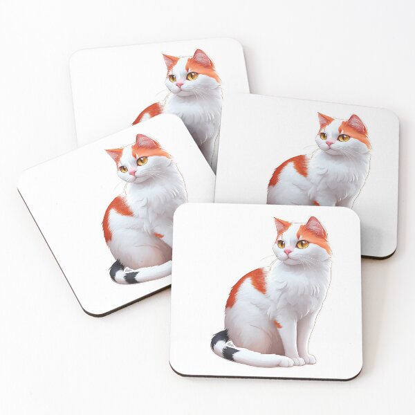 Item preview, Cute Cat Sticker of a Turkish Van Cat Clipart designed and sold by PrintfulClipart.