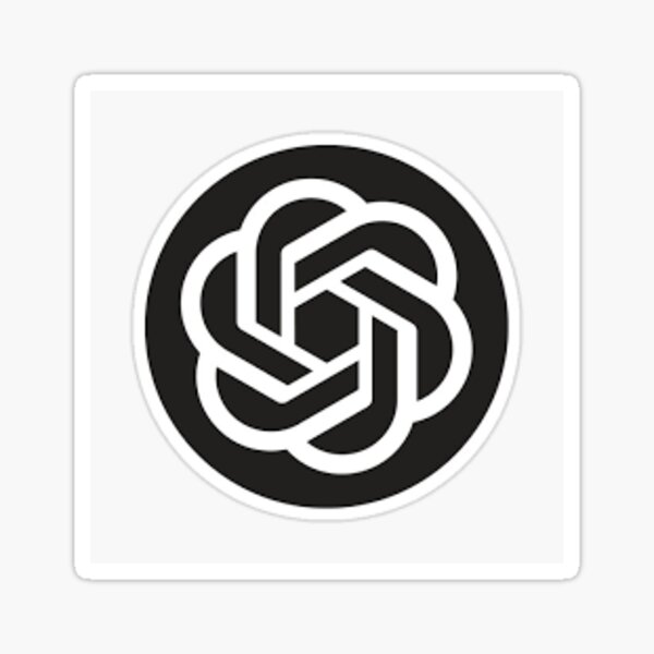 Aperçu de l'œuvre Logo OpenAI en noir et blanc créée et vendue par Peace Cyebukayire.