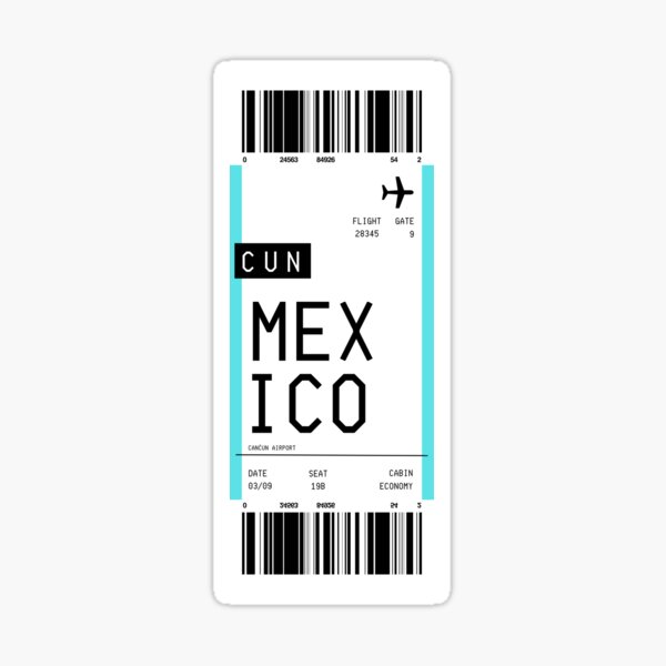 Item preview, Tarjeta de embarque de México/Canćun designed and sold by j4d9.
