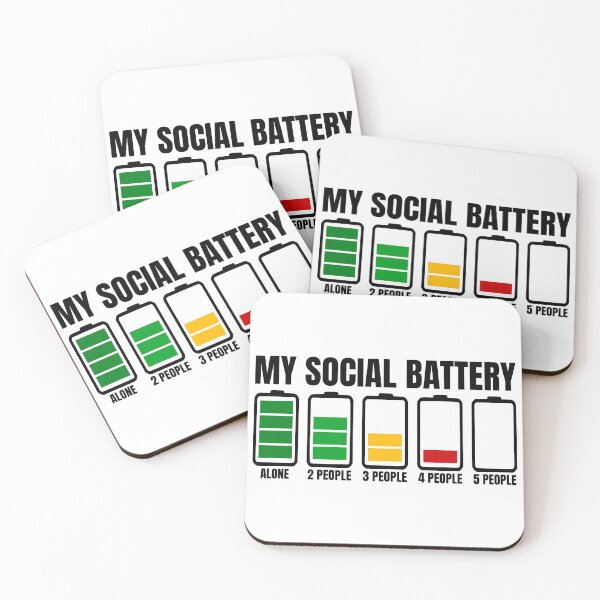 Item preview, My Social Battery Funny Introverted Anti Social Memes designed and sold by StoreMix23.
