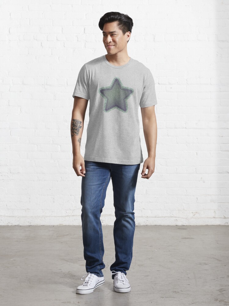 Unisex T-Shirt, Printed Denim star patch, Simple trending T Shirt