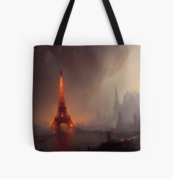 Item preview, Eiffel Tower Paris Post Apocalyptic Art designed and sold by Ameiva-Apparel.