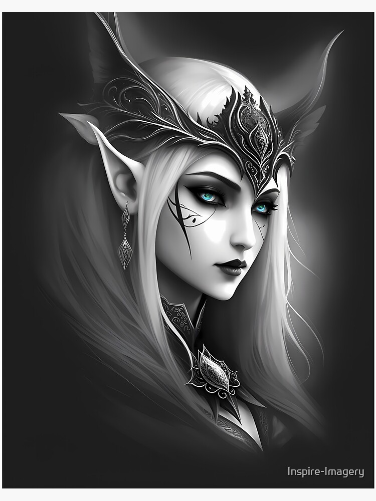 Dark Fantasy Female Marbleborn Character 113 | Art Board Print