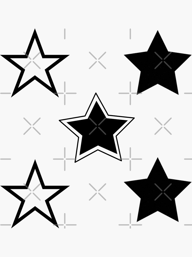 Black Star Sticker