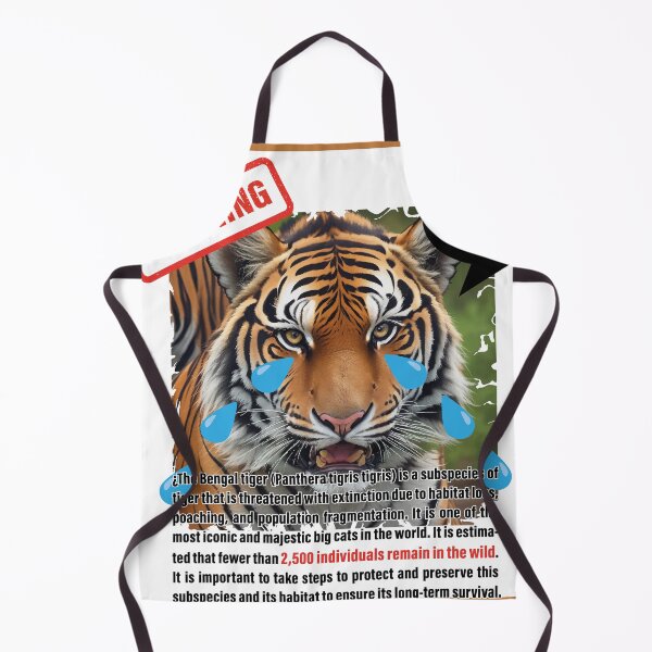 Aperçu de l'œuvre Tigre du Bengale, recycler, réutiliser, renouveler, repenser créée et vendue par Adapatterns.